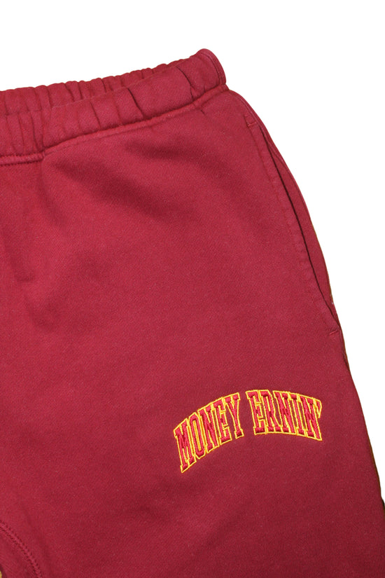 Money Ernin' Sweats- Burgundy