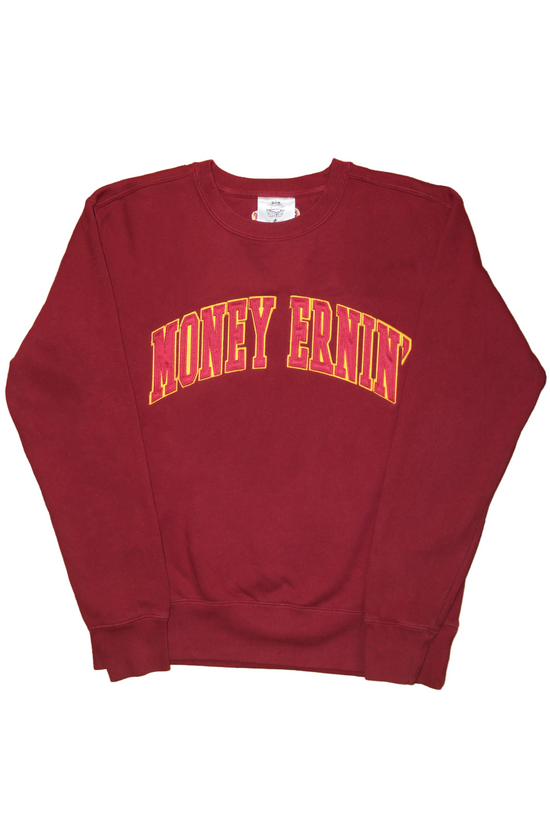 Money Ernin' Sweatshirt - Burgundy